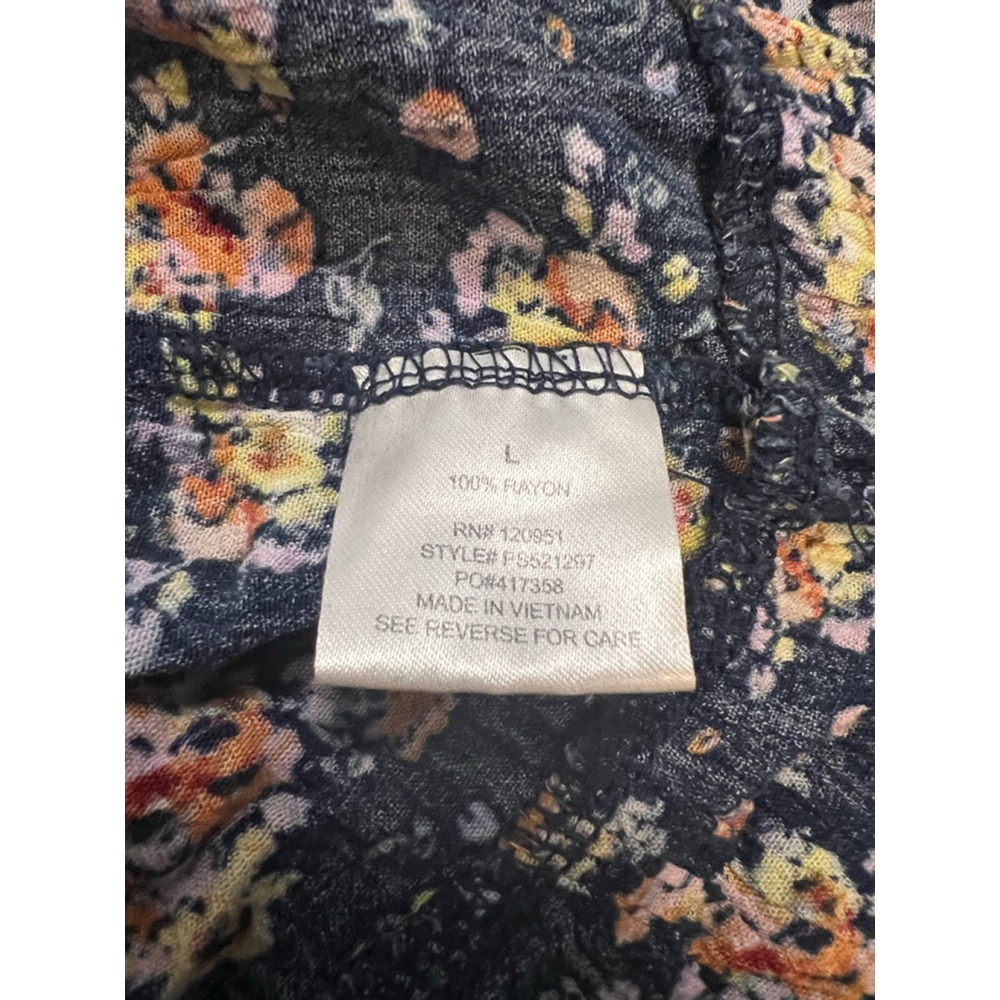 Pink Rose Navy Floral Spaghetti Strap Mini Dress Size Large Boho - Picture 12 of 12